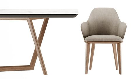 Modrest James - Contemporary Walnut 3D - Turbosquid 1682330 in Modrest James Contemporary Walnut And White Dining Table